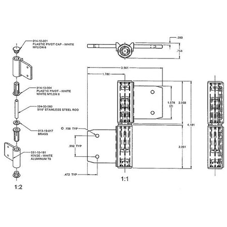 Strybuc DOOR HINGE MILL 56-141RH